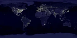 Countries Map Lights Wallpaper