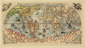 Countries Map Old World Wallpaper