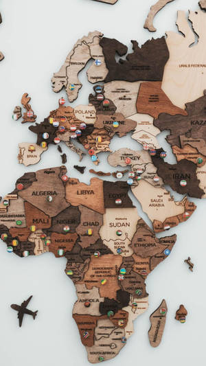 Countries Map Phone Wallpaper