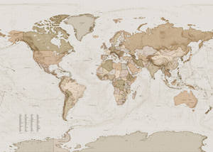 Countries Map Sepia Wallpaper