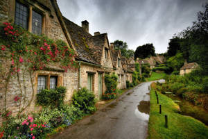 Country Side Europe Style Houses Wallpaper