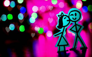 Couple Paper Art Love Full Hd Wallpaper