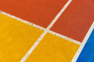 Court Floor With Yellow Texture Wallpaper