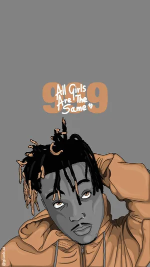 Cover Image For Juice Wrld Cartoon Wallpaper