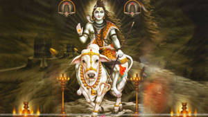Cow And Lord Shiva 8k Wallpaper
