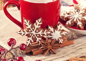 Cozy Christmas Aesthetic Drink Wallpaper