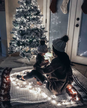 Cozy Christmas Aesthetic Tree Wallpaper