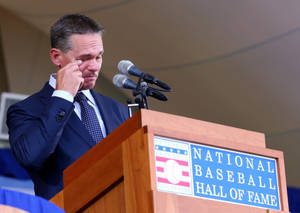 Craig Biggio Emotional Speech Wallpaper