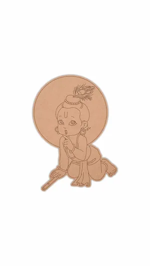 Crawling Cute Krishna Wallpaper