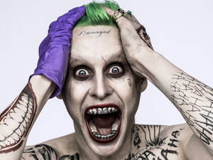 Crazed Joker Suicide Squad Wallpaper