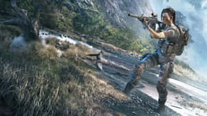 Crazy Action In The Warzone Of Ghost Recon Wallpaper