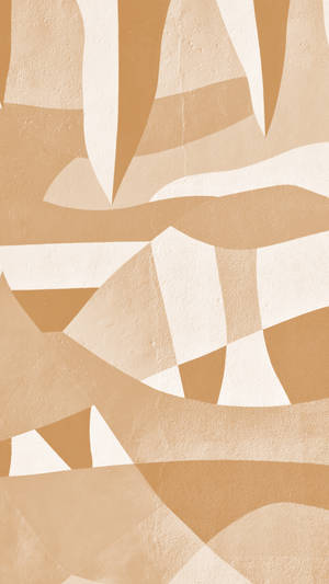 Cream Aesthetic Abstract Painting Wallpaper