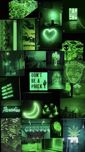 Create The Ultimate Neon Green Aesthetic On Your Desktop Wallpaper