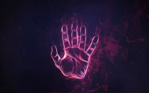 Creative Neon Handprint Art Wallpaper