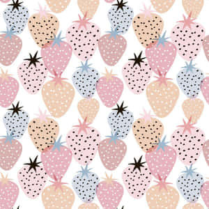 Creative Pastel Strawberry Art Wallpaper
