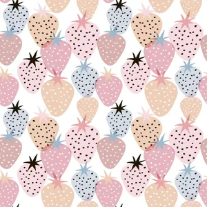 Creative Pastel Strawberry Art Wallpaper