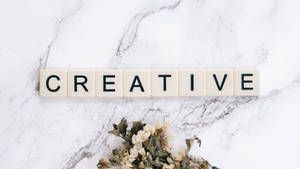 Creative Word In Marble Wallpaper