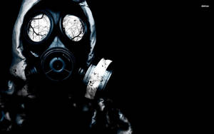 Creepy Gas Mask Man Wallpaper