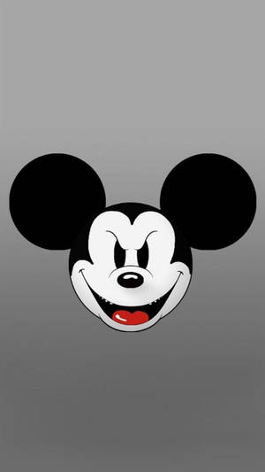 Creepy Mickey Mouse Cartoon Iphone Wallpaper