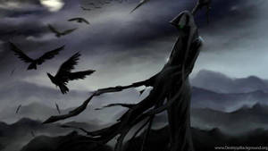 Creepy Raven Man Wallpaper