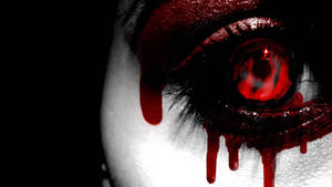Creepy Red Bloody Eye Wallpaper