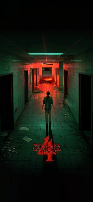 Creepy Stranger Things Hallway Wallpaper