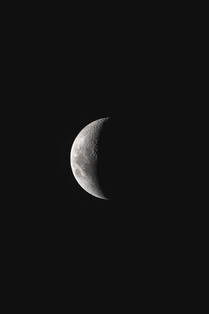 Crescent Moon Cool Black Background Wallpaper
