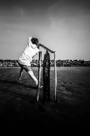 Cricket Black And White Photograph Wallpaper
