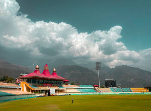 Cricket Field With Seats Wallpaper