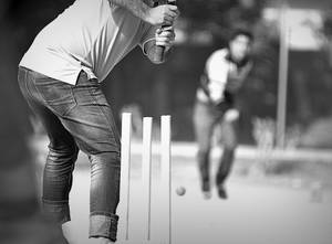 Cricket Players Black And White Wallpaper