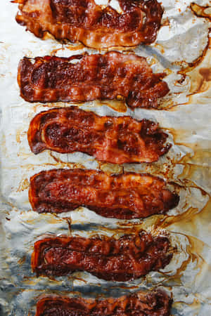 Crispy Baked Bacon Strips Wallpaper