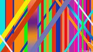 Criss-cross Rainbow Stripes Pattern Wallpaper