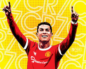 Cristiano Ronaldo Manchester United Comic Art Wallpaper