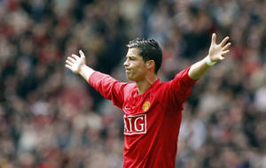 Cristiano Ronaldo Manchester United Hands Up Wallpaper