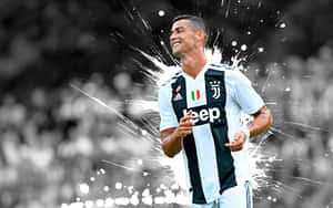 Cristiano Ronaldo Showcases His Signature Soccer Moves On The Field Wallpaper