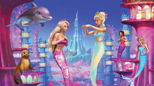 Crowning The Barbie Mermaid Wallpaper