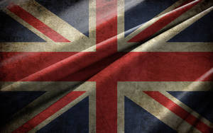 Crumpled Cloth Of United Kingdom Flag Wallpaper