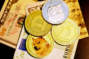 Cryptocurrency Dogecoins Photo Wallpaper
