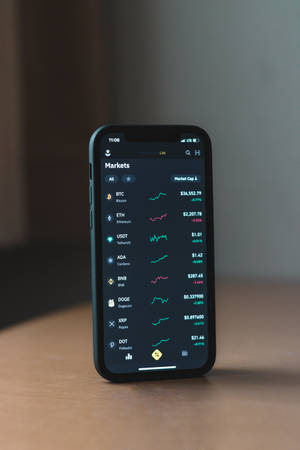 Cryptocurrency Mobile App Wallpaper