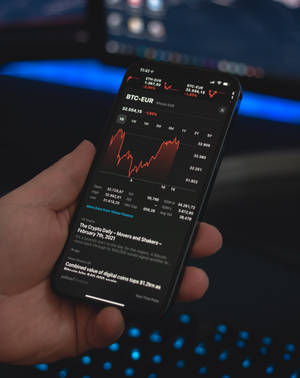 Cryptocurrency Stocks On Phone Wallpaper