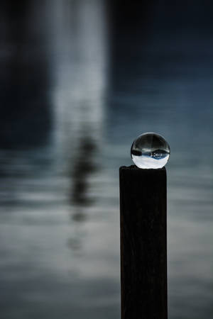 Crystal Ball Water Drop Art Wallpaper