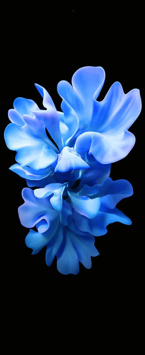 Crystal Blue Flower For Samsung S20 Fe Wallpaper