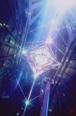 Crystal, Glow, Glare, Rays, Bright, Shape Wallpaper