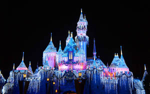 Crystal Sparkling Disneyland Castle Wallpaper