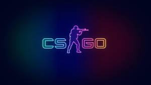 Cs Go Logo In Neon Wallpaper