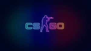 Cs Go Logo In Neon Wallpaper