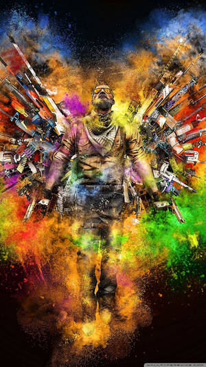 Csgo Colorful Gun Artwork Wallpaper