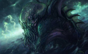 Cthulhu Monster Portrait Art Wallpaper