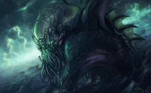 Cthulhu Monster Portrait Art Wallpaper