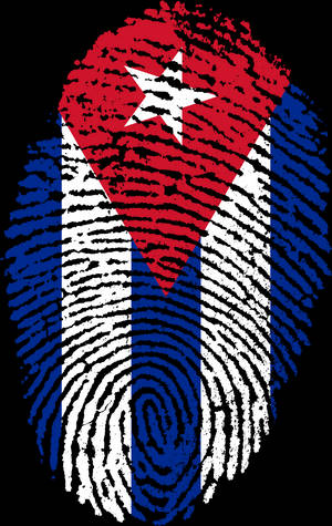 Cuban Flag Finger Print Wallpaper